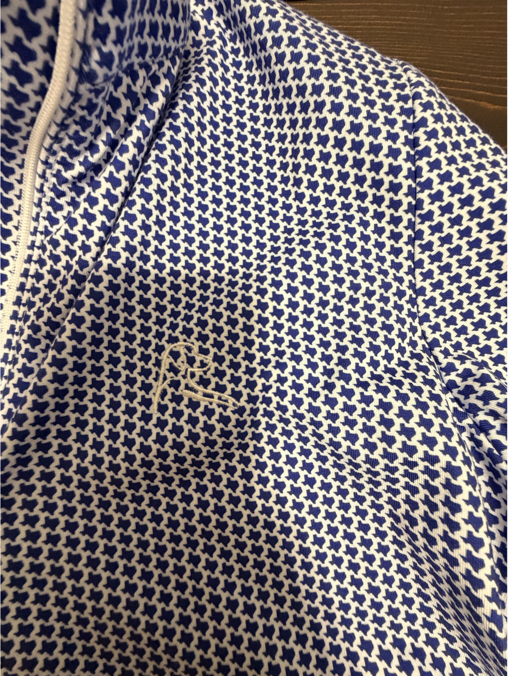 Rhoback Women's Blue and White Quarter Zip Pullover, Size Medium, New with Tags